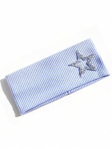 1pc Women's Rhinestone Pentagram Ribbed Solid Color Casual Outdoor Headband, Fashionable Versatile Daily Street Hair Accessory - Multicolor - View 17