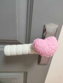 1pc Heart-Shaped Door Handle Cover, Anti-Static, Anti-Collision, Anti-Bump Door Handle Protector EVA Foam Material Pink Red Heart Door Handle Cover, Suitable For Kitchen, Bathroom, Room, Bedroom, Entrance Door Handle - View 10