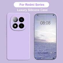 Compatible With Redmi Note 15 Pro Plus Case Silicone Liquid , Soft Smooth Touch For Xiaomi Note 14 Pro 5G Note 13 Series Note 12 Series Note 11 Series Phone Case Silicone Shockproof Thin Cover - Light Purple - View 6