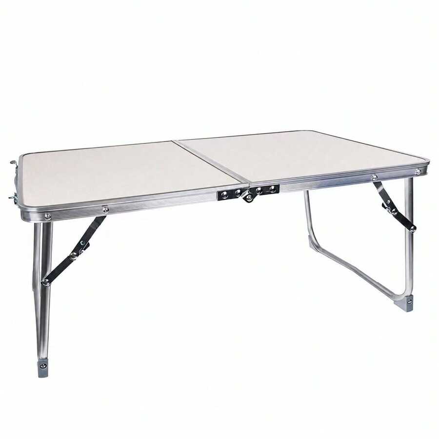 Foldable Reinforced Household Table, Suitable For Camping And Garden Activities, Steel Non-Slip Table Legs, Portable Multi-Functional Table, Durable Steel Structure, Ideal For Outdoor Camping And Family Gatherings, Easy To Transport, Modern Folding Table