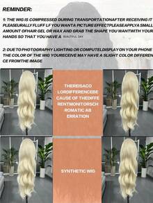 Blonde Lace Front Wig, Synthetic 13x4 Lace Front Wig Body Wave, Blonde Lace Frontal Wig For Women Glueless Daily Use 26 Inch - Multicolor - View 12