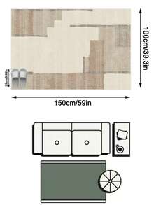 1 buah Karpet Area Bermotif Geometris Minimalis Modern Gaya Nordik dengan Sentuhan Antik - Lembut, Terbuat dari Bahan Kasmir Imitasi, Cocok untuk Kamar Mandi, Dapur, Pintu Masuk, Lorong, Samping Tempat Tidur, Ruang Tamu, Kamar Tidur, Keset Lantai yang Dapat Dicuci dengan Mesin Sepanjang Musim, Dekorasi Rumah - MultiWarna - View 15