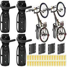 Soporte de Pared de Bicicleta, 4PCS Soportes para Bicicletas Montados en la Pared con Protector Bandeja de Neumáticos, Soporte de Almacenamiento de Bicicletas Indoor para Colgar Bicicletas - Multicolor - Ver 2