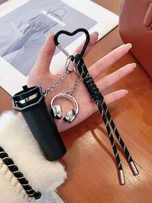 [Original Handmade] High-Value Mini Water Bottle Keychain, Braided Rope Keychain/Wrist Accessory, 3D Earphone Accessory, Car Key Anti-Loss Chain, Exquisite Earphone Decoration For Girls - Multicolor - View 11