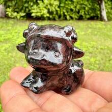 1PC Mixed Natural Crystal Cute Little Sheep Statue, Hand Carved Mini Sheep Healing Gemstone Animal Figurine, Christmas Pendant Desktop Decor Gift For Crystal Collectors - Multicolor - View 15