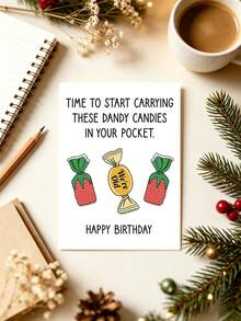 1張「Time To Start Carrying These Dandy Candies」生日卡附信封，幽默「We're Old」40歲與50歲生日卡，適合朋友與同事，內頁空白 - A - 查看 7