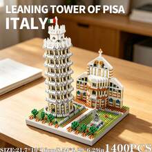 Multiple World Landmark Building Model Assembly Building Block Toy Sets, Sydney Opera House, Dubai Skyline, Leaning Tower Of Pisa Miniature Building Blocks Fun Assembly Display, Suitable For Desktop Decoration/Gifts 1400pcs/5896pcs/3265pcs/5000pcs/2000pcs - Multicolor - View 4