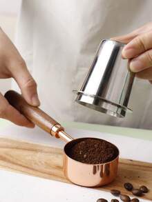 1pc 304 Stainless Steel Coffee Powder Dosing Cup, Espresso Coffee Powder Filter Cup, Anti-Spill Dual Handle Design Coffee Powder Receiver, Suitable For 51/53/58mm Portafilter, Home And Cafe Use - Multicolor - View 11