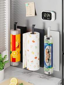 1pc Self-Adhesive Towel Rack, No Drilling Required, Single Bar Design, Suitable For Bathroom And Kitchen - Space-Saving Wall-Mounted Towel Rack - Multicolor - View 8