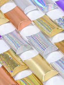 10/20pcs Mini Cardboard Boxes Silver Pillow Shaped Gift Boxes, Wedding, Holiday And Birthday Party Decoration Packaging Boxes, Christmas Gift Packaging - Multicolor - View 7