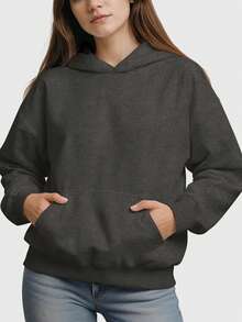 Teen Girls Sweatshirts - Dark Grey - View 12
