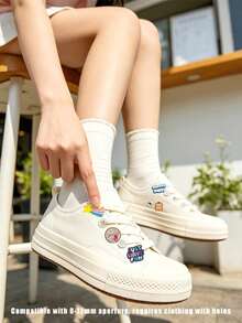66pcs Adorable Pink Cute Creatures Shoe Charms, Versatile Accessories For Multiple Shoes, Unique Gift Choices For Friends, Lovers, Classmates - Multicolor - View 4