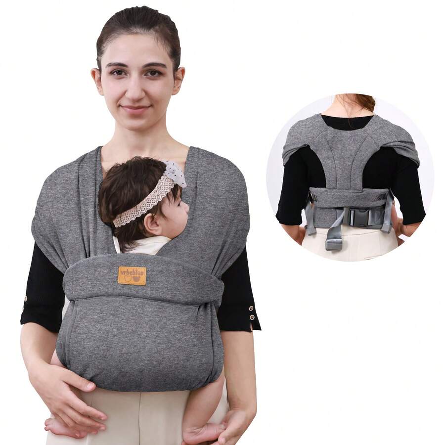 VRBABIES Toddler Carrier With Adjustable Shoulder Strap, Baby Carrier,Canguro Para Cargar Bebe,Baby Carrier Newborn To Toddler - 深灰色 - 查看 1