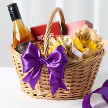 1 Rollo de Cinta de Satén de Poliéster para Cajas de Regalo, Cajas de Caramelos, Decoración Floral, Material DIY de Rosas Hechas a Mano, Cinta de Embalaje de Regalos Festivos (Teñido a Máquina, Ligera Diferencia de Color) - morado oscuro - Ver 9