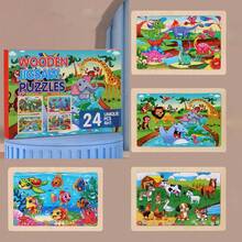 Puzzle Kayu 4-in-1, Cocok untuk Mainan Edukasi Prasekolah, Tema Hewan Kartun & Fantasi, Menumbuhkan Fokus & Kesabaran, Hadiah Sempurna untuk Hari Anak - MultiWarna - View 11