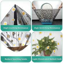 Bird Cage Seed Collection Protective Net Cover, Parrot Nylon Dust-Proof & Anti-Spill Net, Soft Elastic Cage Edge Fabric, Universal Round & Square Bird Cage, Size 15.7*87 Inches - View 2