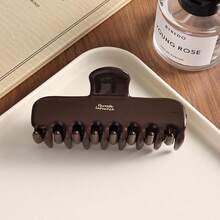 2/1pc Women's Milk Tea Brown Large Fashionable Versatile Hair Clip, Suitable For Bathing, Face Washing And Styling - Multicolor - View 7