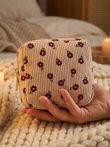 1/3pcs Corduroy Bowknot Privacy Storage Bag, Sanitary Napkin Menstrual Cup Multi-Function Storage Pouch, Portable Zipper Coin Purse Makeup Bag, Back To School Season Christmas Gift, Girls Dorm Travel Camping Fitness Essential Small Bag, Sanitary Pad Storage Bag, Outdoor Camping Storage Bag Halloween Gift, Multiple Colors Available - Multicolor - View 6