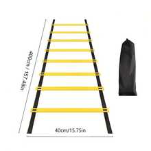3-Meter 6-Section, 4-Meter 8-Section Agility Ladder, Speed Agility Training Ladder, Jump Rope Ladder, Rope Ladder, Speed Ladder, Detachable Portable Soccer Training - Multicolor - View 1
