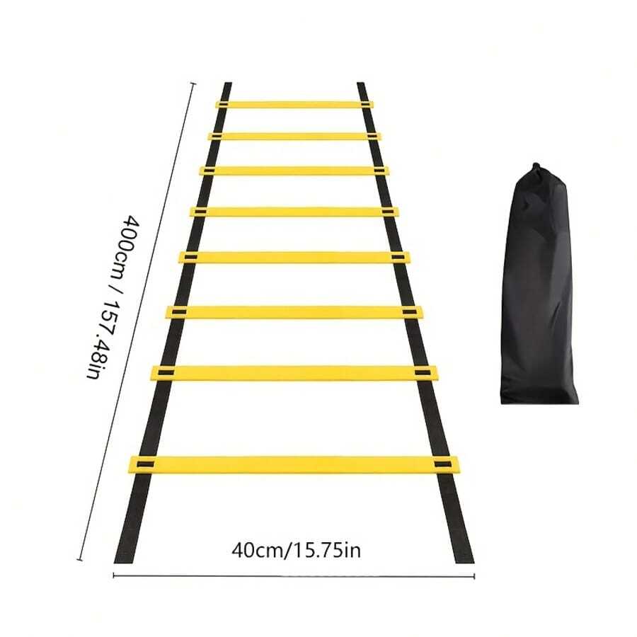 3-Meter 6-Section, 4-Meter 8-Section Agility Ladder, Speed Agility Training Ladder, Jump Rope Ladder, Rope Ladder, Speed Ladder, Detachable Portable Soccer Training - Multicolor - View 1