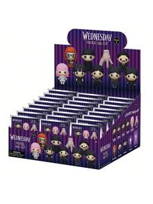 Netflix 1PC Official Licensed Wednesday Series Blind Bag Keychain Mystery 3D Figure Random One Includes Wednesday Addams Enid Sinclair Thing  Uncle Addams Bag Clip Charm Collectible Ornament Surprise Gift For Fans Party Birthday Accessory - Multicolor - View 5
