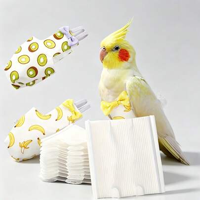 120/360PCS Bird Urine Pads, Disposable Parrot Pads/Bird Urine Mats, Double-Sided Use.Three-Layer Design, Soft Touch More Comfortable, Suitable For Cockatoos, Budgies, Pet Birds, Small Parrots, Canaries And Other Small Birds, Ideal Gift, No Washing Required Disposable Pet Bird Liners, Urine Pads, Diapers