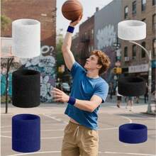 2 cái/gói băng đeo cổ tay thể thao unisex thấm mồ hôi, phù hợp cho tennis, bóng rổ, chạy bộ và tập gym, phụ kiện băng đeo cổ tay tập gym - Nhiều màu - Xem 9