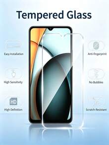 2pcs Tempered Glass Screen Protector, Compatible With Xiaomi/POCO Phones, Bubble-Free, Easy Installation, Durable, Smooth Touch, Like Bare Screen. Screen Protector, Suitable For Birthday/Easter/Family/Friends Gift, Unisex. Waterproof, Shockproof, Anti-Fall, Anti-Scratch, Anti-Fingerprint. - Clear - View 2