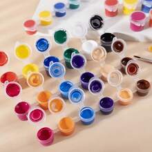6/60/120/240pcs Empty Paint Buckets, Plastic Paint Cups, 6-Compartment Empty Paint Cups, Suitable For Art Painting, Crafting - Multicolor - View 4