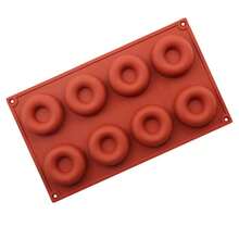 8 Cavity Silicone Donut Mold, Non-Stick Reusable Baking Pan, Easy Release Home Baking Tool For Donuts, Cake, Chocolate & Desserts - Multicolor - View 13