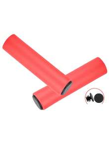 1 Pair Silicone Bicycle Handlebar Grips, Soft Shock-Absorbing Anti-Slip Mountain Bike Handlebar Accessories - Multicolor - View 13