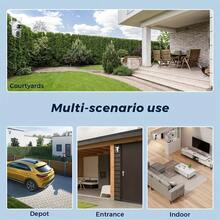 Camera an ninh ZHXINSD 2.4G/5G WiFi ống kính kép, camera an ninh không dây thông minh 4MP cho gia đình và ngoài trời, tự động theo dõi, âm thanh 2 chiều, nhìn đêm màu, IP65, theo dõi và phát hiện người - trắng - Xem 9