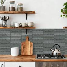 1/4/10/20pcs Self-Adhesive Wall Stickers, Easy To Use, Suitable For Home Background Wall Decoration, Waterproof Brick Pattern Stickers, Suitable For Bathroom, Bedroom, Kitchen And Other Home Background Decoration - Multicolor - View 9