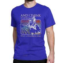 Camiseta Masculina 100% Algodão com Frase Divertida de Soldador Maravilhoso, Manga Curta, Gola Redonda e Estilo Casual - Azul Royal - Visão 1