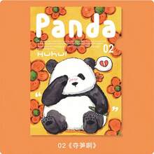 Panda Pattern Folder Set, A4 Size Plastic Pocket File Storage Box, Cartoon Panda Printed Single-Page Photo Album Folder, Suitable For Storing Office And School Paper And Office Supplies - A - View 16
