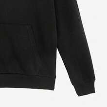 PUMA Solid Color Basic Soft Sport Lifestyle Series Black Simple Casual Hooded Sweatshirt for Men - Hitam - View 5