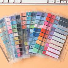 (1pc/200 Sheets).(12pcs/2400 Sheets) Transparent Pet Pattern Sticky Notes, Index Tabs, Colorful Memo Pads, Label Stickers, 10 Designs Per Pack/Suitable For Back To School - one-size - View 4