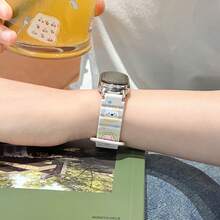 Multifunctional Watch Band, Elegant And Exquisite, Compact Design. Asymmetrical Cute Pet Cartoon Paradise Silicone Watch Band Design, Compatible With Xiaomi Band 10/9/8 Series Models. Quick Release Buckle Design, Supports NFC Version Sharing, Couple Band Accessory - Multicolor - View 11