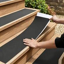 5-16 Grade Outdoor Stair Tread Pads, Suitable For Wooden Stairs, Suitable For Outdoor Stairs, Stair Tread Protection Pads, Outdoor Use, Black - Multicolor - View 6