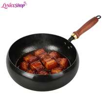 LYNICESHOP 10.2" Hand-Forged Carbon Steel Wok, Pre-Seasoned For Gas And Induction Cooker - View 1