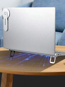 2 piezas Soporte plegable para portátil, elevador portátil invisible mini, soporte compacto para computadora para disipación de calor, soporte ergonómico para portátil para accesorios de oficina de escritorio - Multicolor - Ver 3