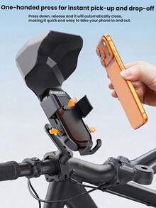 TOSUOD Universal Bicycle Motorcycle Phone Holder, 360° Rotating Adjustable Function, With Sunshade, Compatible With Most Smartphones, Enhances Riding Navigation Safety - Multicolor - View 2