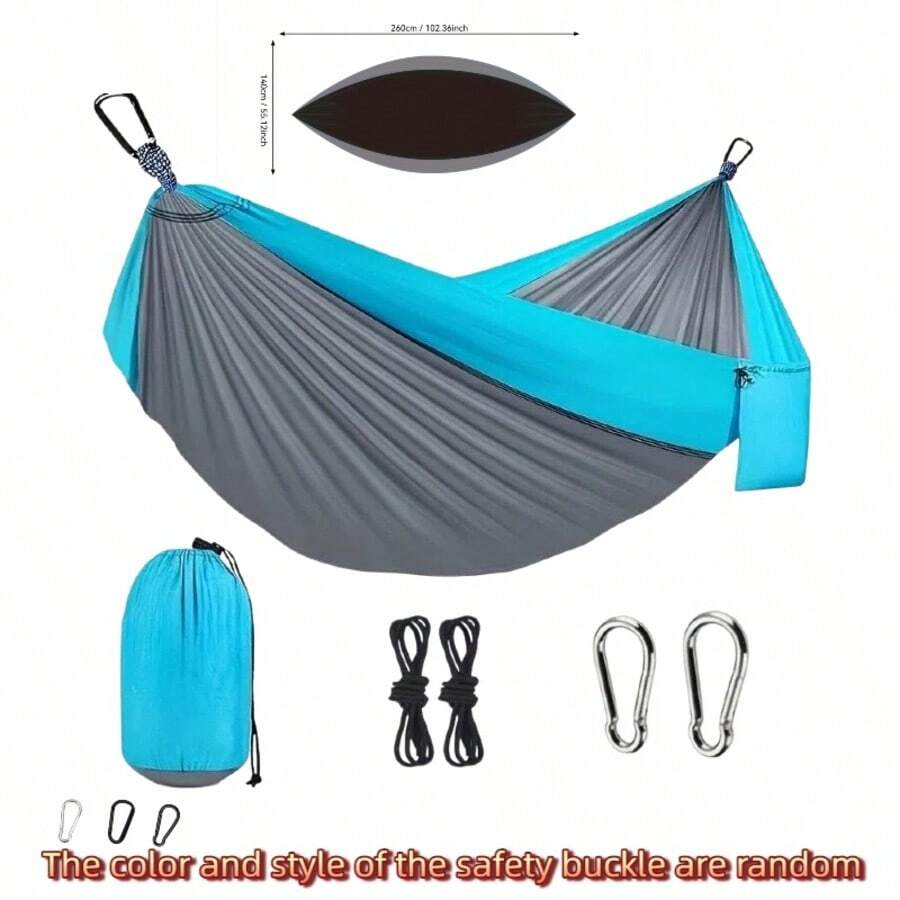 Double Camping Garden Hammock Outdoor Furniture Bed Strong Parachute Fabric Sleeping Swing Portable Hanging Hammock - Multicolor - View 1
