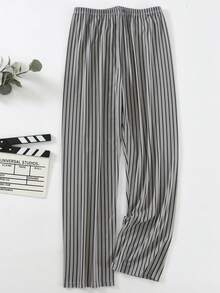 2pcs Men's Spring/Autumn Striped Long Pajama Pants, Luxury Premium Home Wear, Can Be Worn Outdoors - Multicolor - View 5