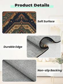 1pc Soft Comfortable Plush Carpet, Multiple Sizes, Washable Floor Decor For Living Room And Bedroom - Multicolor - View 6