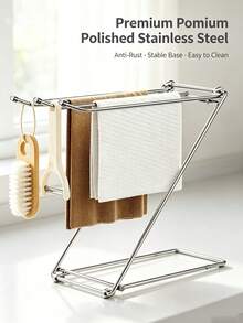 2 piezas Escurridor de platos plegable de acero inoxidable, Escurridor, Organizador de platos para encimera de fregadero, Estante colgante de almacenamiento - multicolor - Ver 1