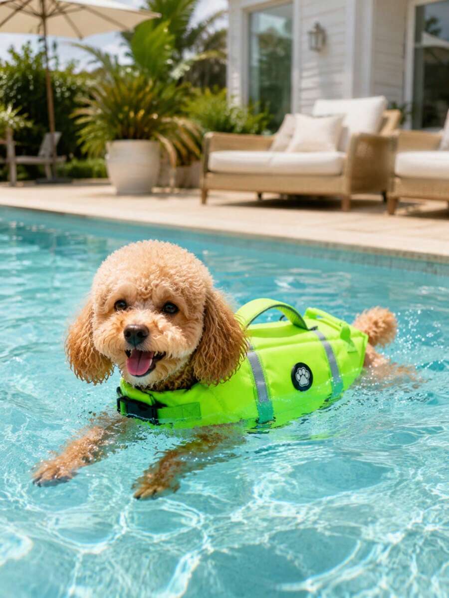 Metglad Dog Life Jacket, High Buoyancy And High Reflectivity Pet Swim Vest, Thickened Rescue Handle And Metal D-Ring For All-Around Protection Of Dog's Water Activities, Adjustable Size Suitable For Small, Medium And Large Dogs