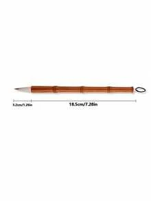 1PC Bamboo Joint Wolf & Goat Hair Calligraphy Brush, Professional Grade For Beginners, Qingyan & Qiushi Mixed Wolf & Goat Hair Brush For Regular Script, Running Script, Official Script, Student Chinese Painting Brush - Default - View 12