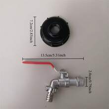 1 Set Durable IBC Tank Faucet Adapter S60*6 Coarse Thread To 1/2'' Connector Replacement Valve Garden Home Water Tap Accessory - A - View 4