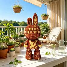 4900pcs DIY Micro Building Blocks Rabbit Kit, Large‑Size 3D Bricks Figure, Stress‑Relief Assembly Toy, Colorful Rabbit Model, Desktop & Home Room Decor, Ideal Birthday Holiday Back‑To‑School Gift For Teens & Adults - Multicolor - View 8